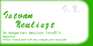 istvan neuliszt business card